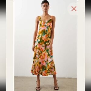 Rails Jacinda Slip Midi Dress in Terra Floral Size XS